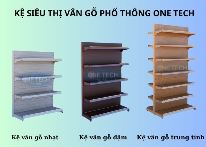 Kệ siêu thị vân gỗ phổ thông tại Cần Thơ