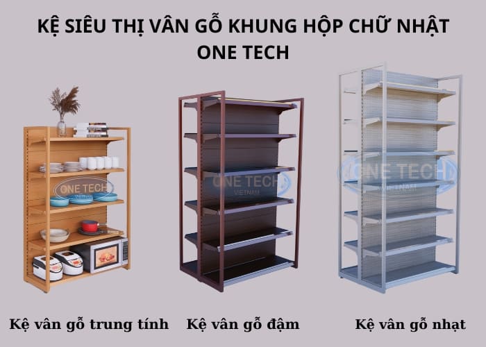 Kệ vân gỗ Cần Thơ khung hộp chữ nhật