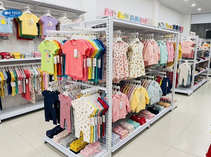 Các loại kệ trưng bày quần áo trẻ em phổ biến tại Cần Thơ